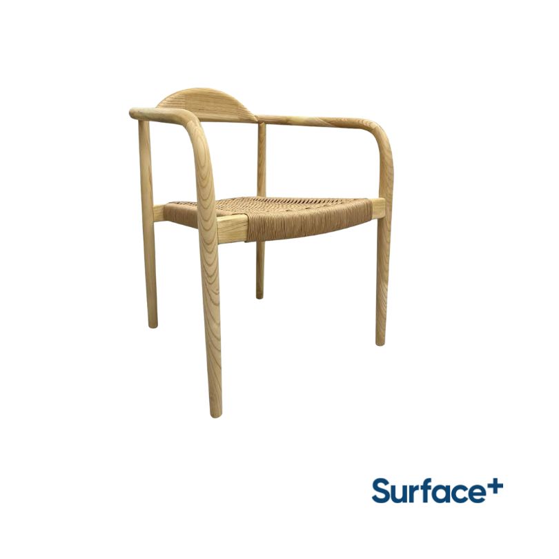 ESTHER - Elm Wood Chair with Rope Seat